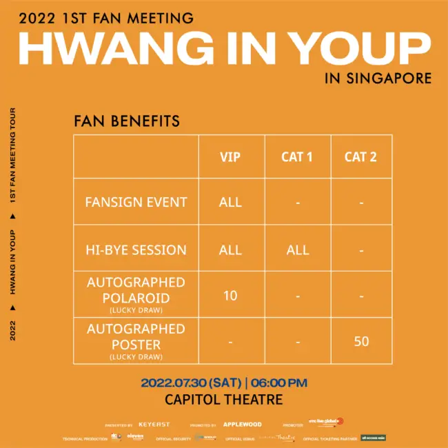 2022 Hwang In Youp 1st Fan Meeting in Singapore 